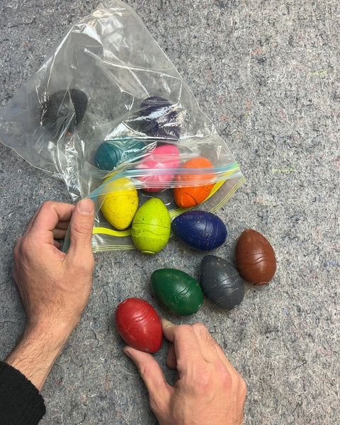 Egg Shaped Crayons, Assorted Colors