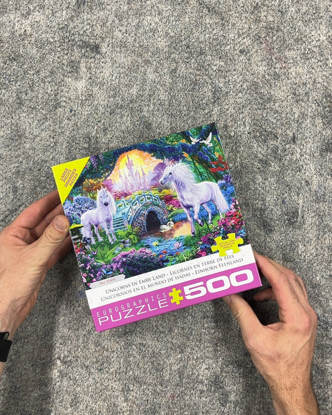 Unicorns in Fairy Land 500 Piece Puzzle