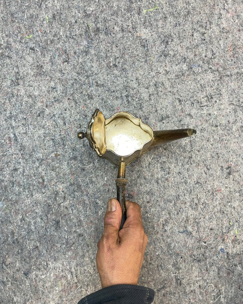 Vintage Metal Coffee Pot with Wood Handle