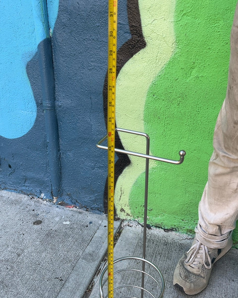 Minimalist Metal Toilet Paper Holder, H24"