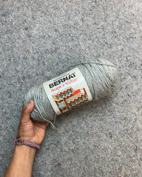 Bernat Super Value Yarn, Gray