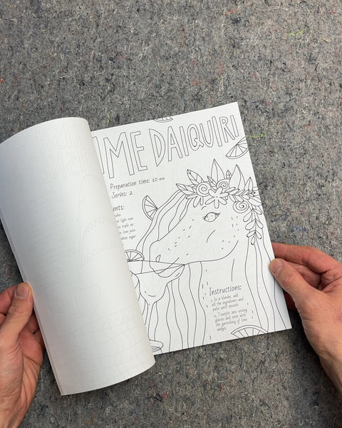 Drinking Animals Coloring Book for Adults Relaxation