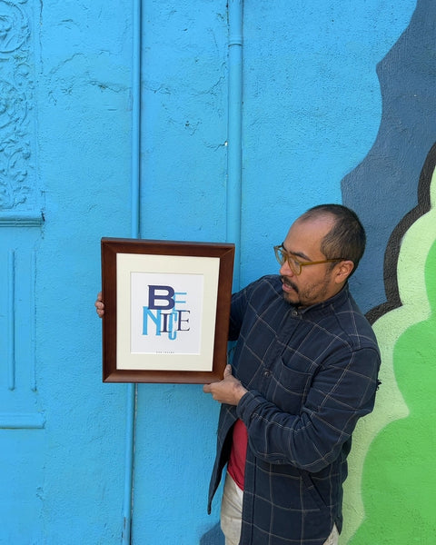 Framed "Be Nice" (Or Leave) Wall Art, 13.5x16.5"