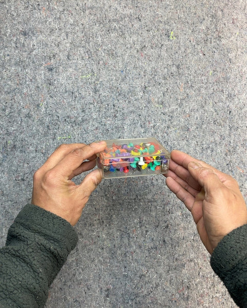 Push Pins in Plastic Box