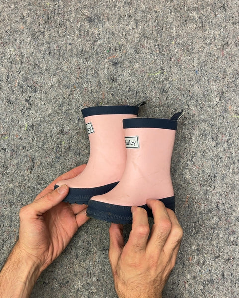 Hatley Pink Kids Rain Boots, Size 5