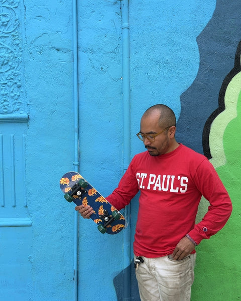 Pizza Pattern Mini Skateboard, 17"