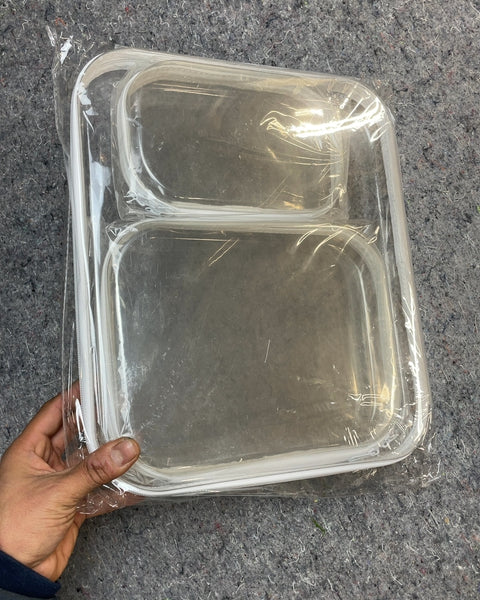 3 Clear Hard Zipper Cases
