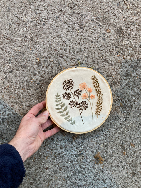 Embroidered Flower Pattern You Can Hang On A Wall