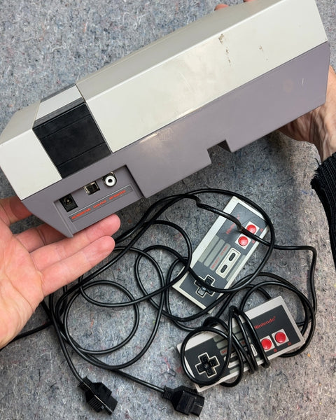 Nintendo Entertainment System with Two Controllers, Untested & Needs A Power Cable