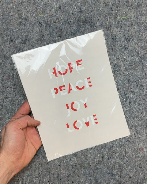 Hope Peace Joy Love Art Print, 8x10"