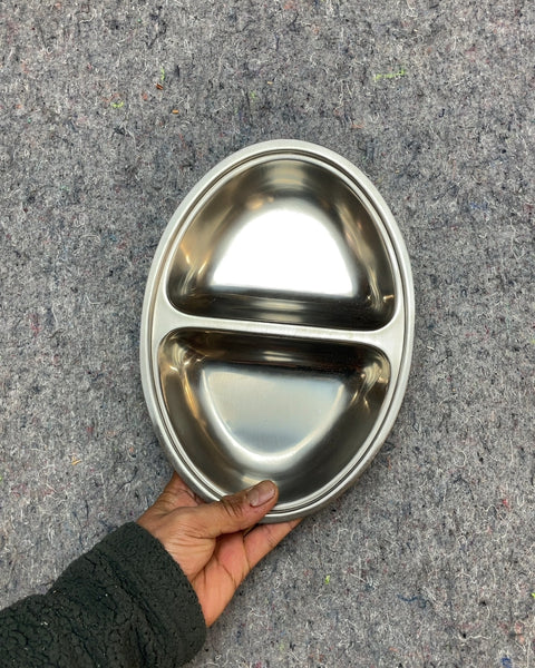 Oneida Stainless Steel Divided Plate