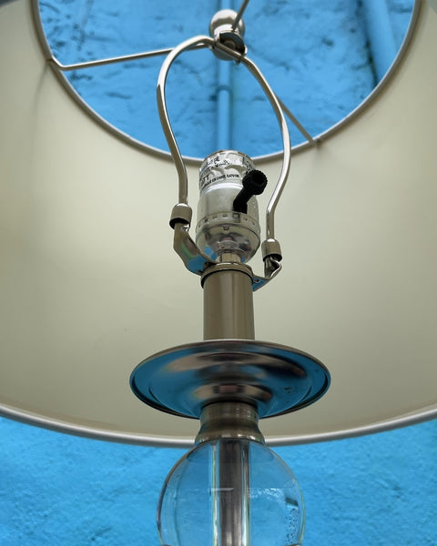 Another Table Lamp with Glass Ball Base, H 27.5"