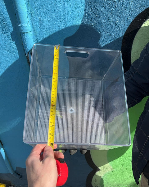 Clear Plastic Storage Bin, 11x12"