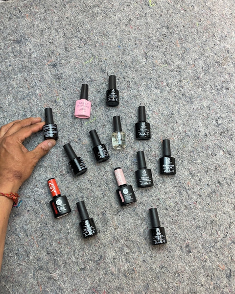 Assorted Gel Nail Polish Bottles
