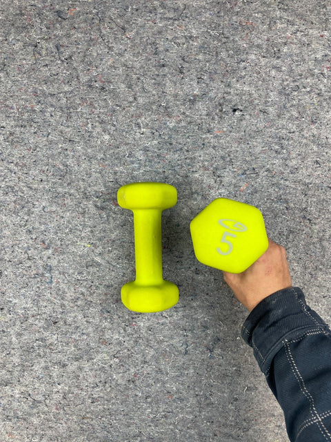 5# Dumbbell Neon Green