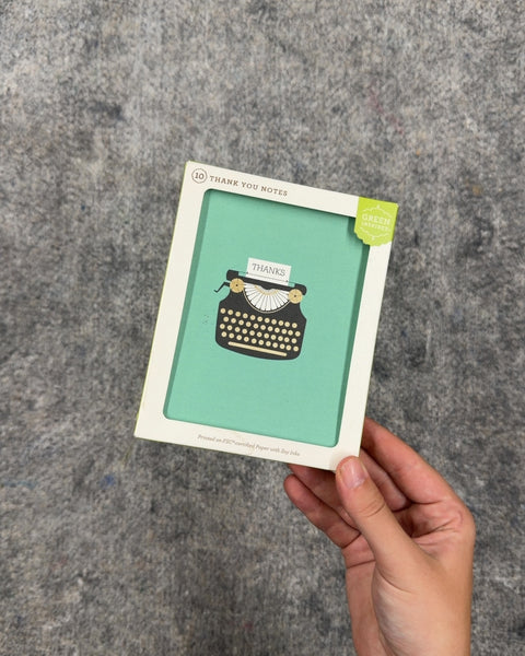 Thank You Notes with Typewriter Design