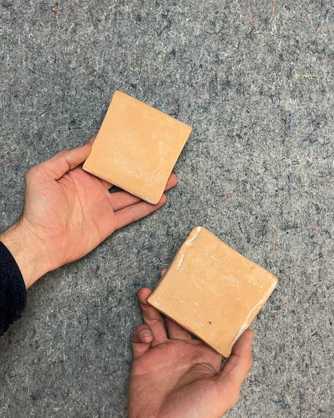 Two Decorative Ceramic Tiles, 4"