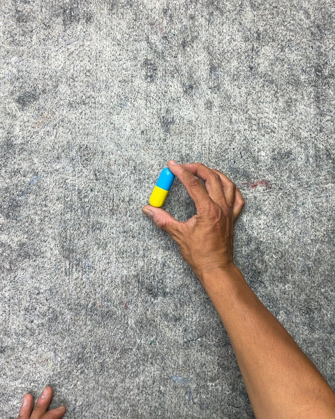 Blue and Yellow Capsule Pill Box