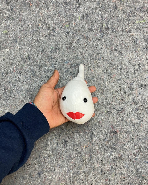 Sperm Plushie Wearing Lipstick