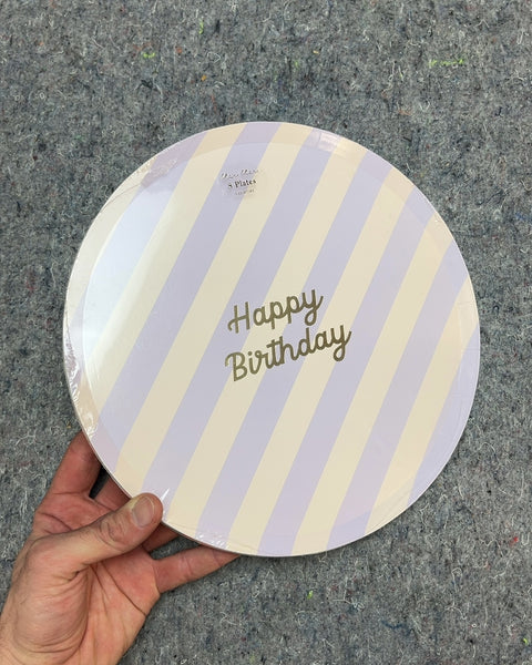 8 Meri Meri Happy Birthday Plates