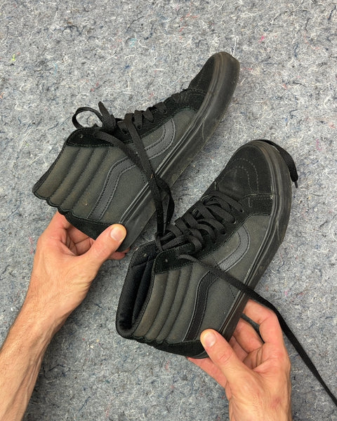 Vans Sk8-Hi Black Sneakers, Size US 6.5M or 8W or EU 38.5