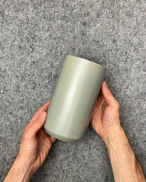 Sexy Gray Ceramic Vase, H8"