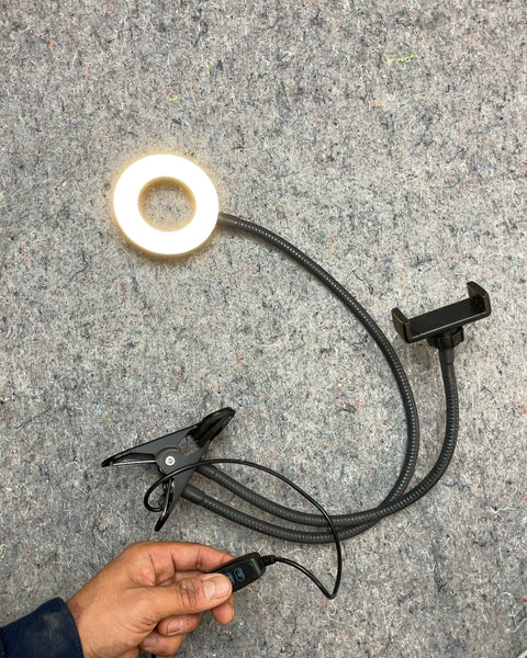 Clip-On Ring Light with Phone Holder