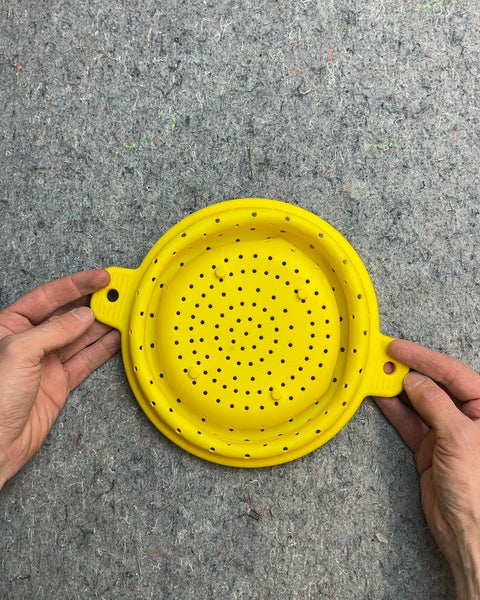 Yellow Collapsible Silicone Colander