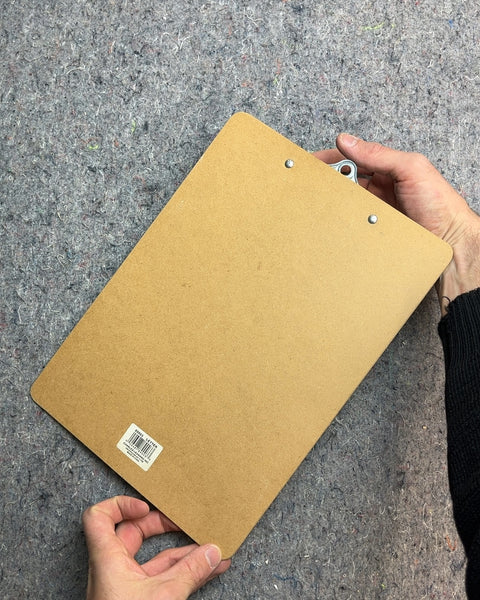 Brown Clipboard with Metal Clip