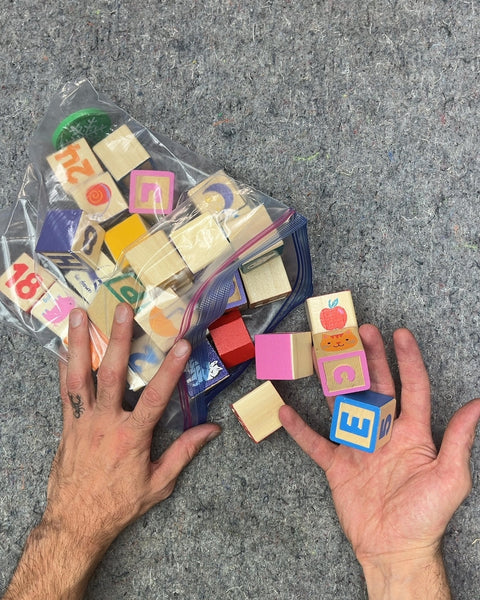 Wooden Alphabet and Number Blocks