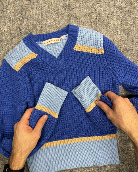 Uniqlo x Marni Popcorn Knit V-Neck Sweater, Size XS
