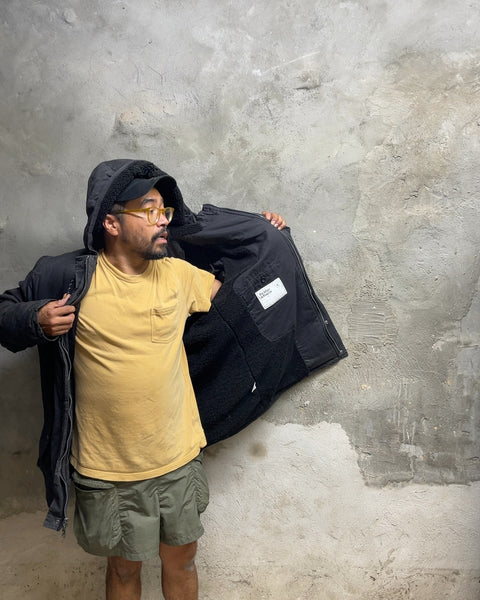 Bridge & Burn Black Sherpa Lined Jacket, Size XL