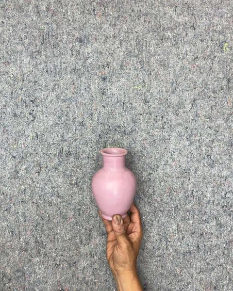 Pink Ceramic Vase, 5.5"