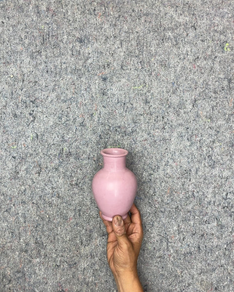 Pink Ceramic Vase, 5.5"