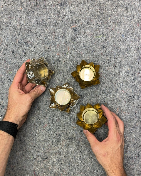 Lotus Flower Tealight Candle Holders