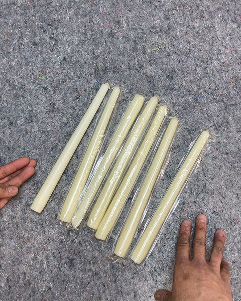 Grip of Ivory Taper Candles