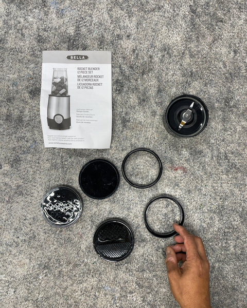 Bella Rocket Blender Replacement Blade, Lids & Rings with Manual