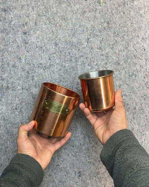 Two Copper Containers
