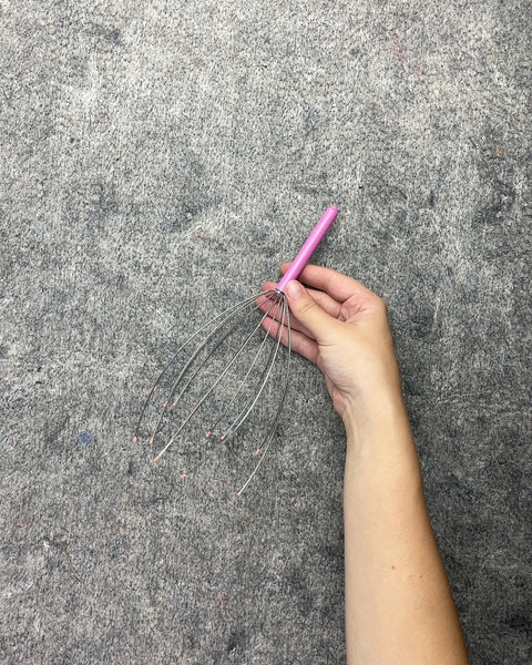 Pink Handle Head Massager