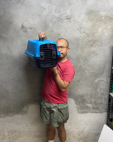Blue and Black Pet Carrier, 20x12x12"