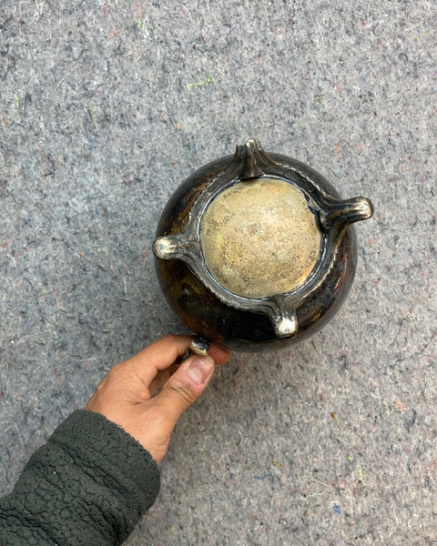 Vintage Metal Pitcher with Handle