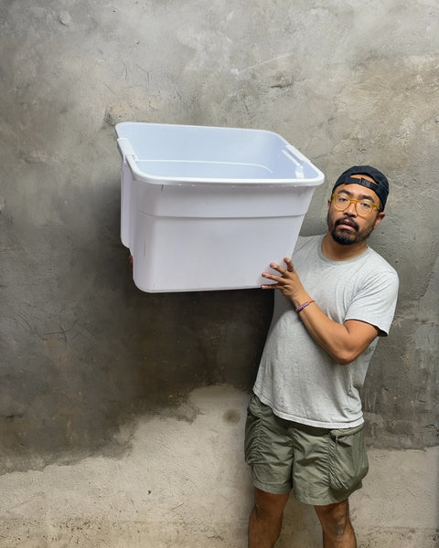 Bigass White Plastic Storage Bin without a Lid, 22x16x20"
