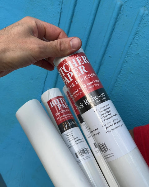4 Jack Richeson White Butcher Paper Rolls