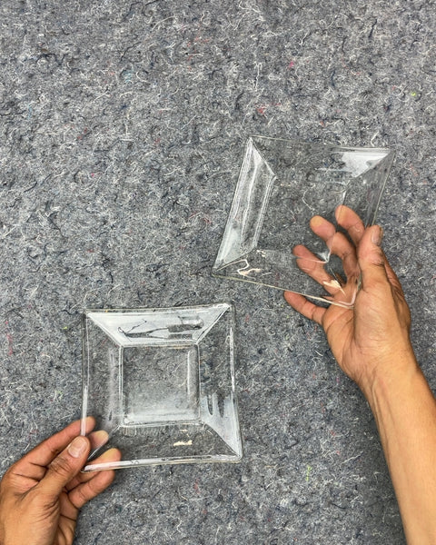 Sexy Glass Square Dessert Plates #2