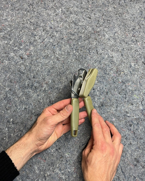Manual Can Opener with Green Handles