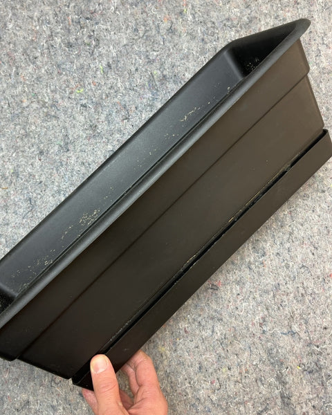 Black Plastic Planter Box, 18"