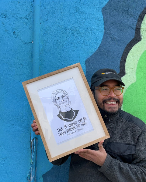 Frame with a Brené Brown Print, 13x17"