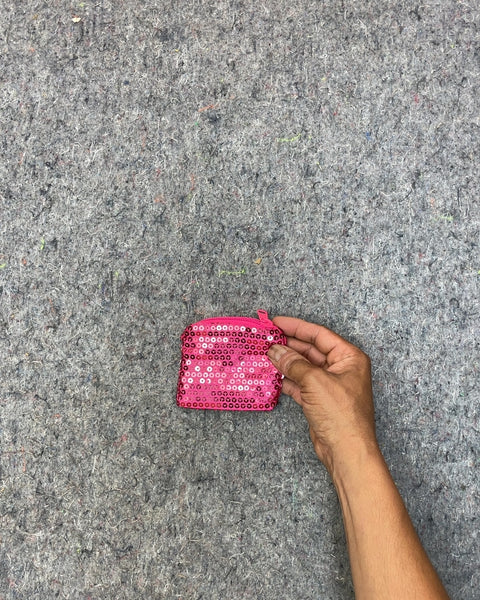 Pink Sequin Coin Purse