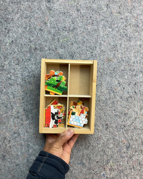 Melissa & Doug Wooden 3 Farm Puzzles