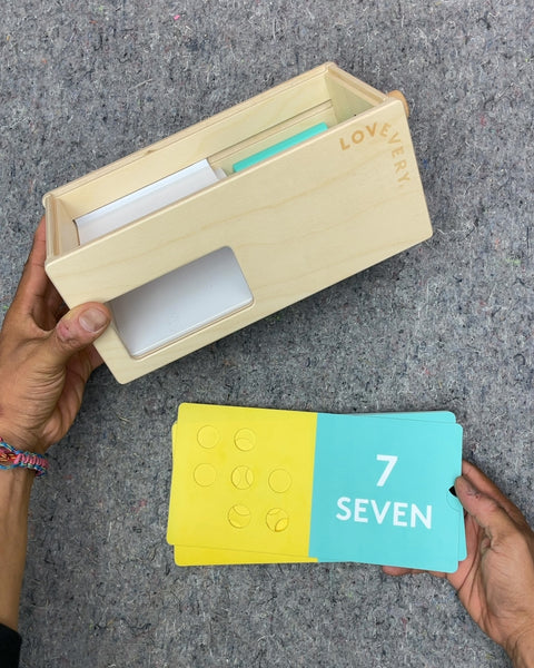 Lovevery Wooden Counting Box with Number Cards
